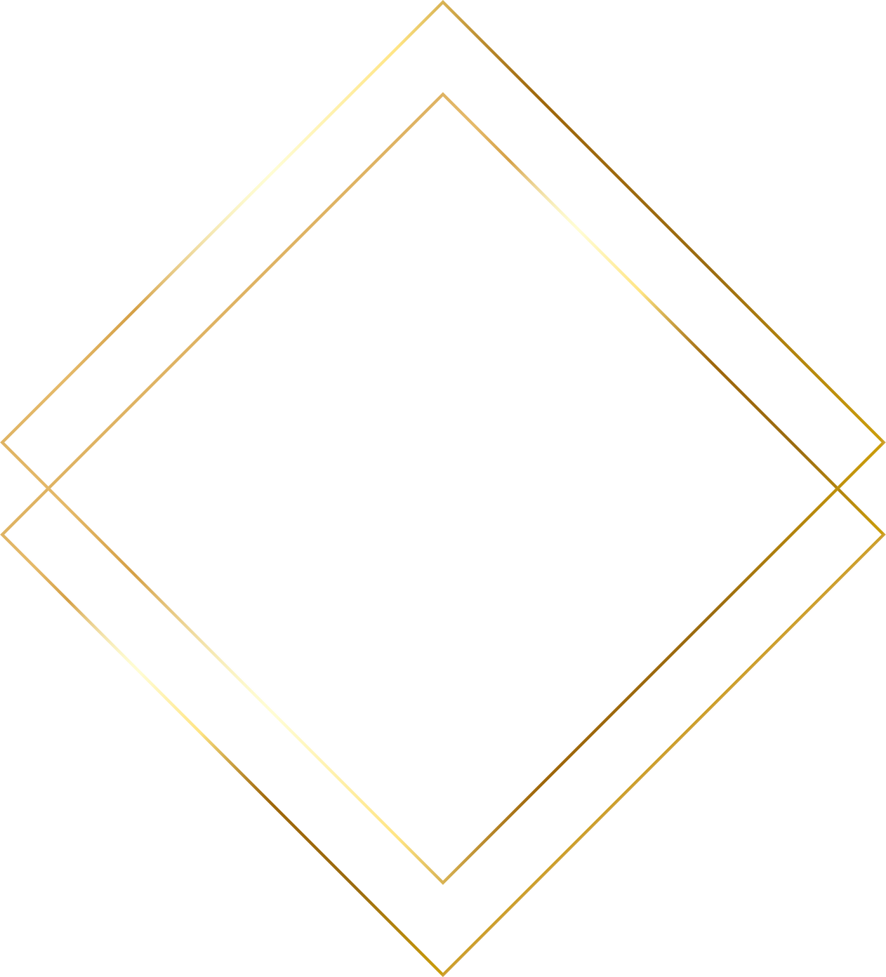 Geometric gold frame